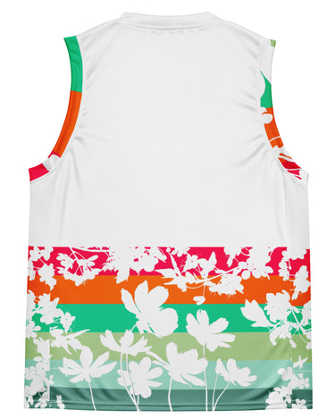 "Forever Flourishing" Beachcomber Recycled Unisex Basketball Jersey - The Flourish Shop