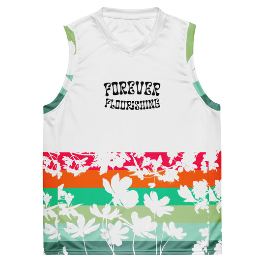 "Forever Flourishing" Beachcomber Recycled Unisex Basketball Jersey
