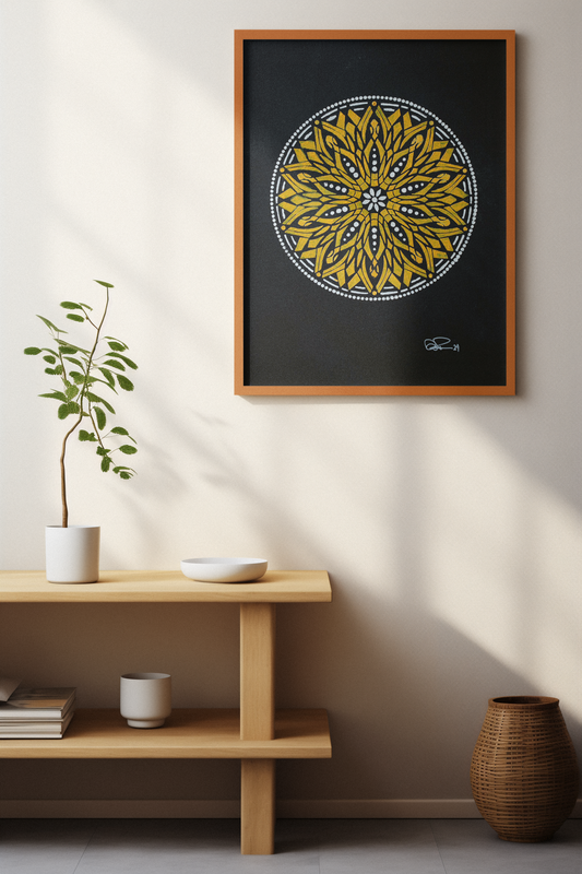 Mandala Morning (24" x 36" Framed)