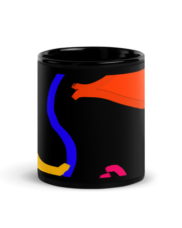 "January Dance" Black Glossy Mug - The Flourish Shop