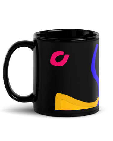 "January Dance" Black Glossy Mug - The Flourish Shop