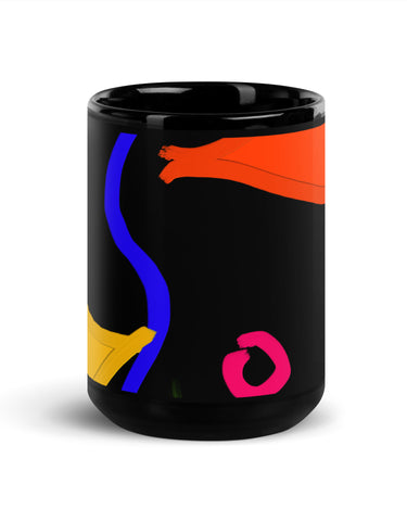 "January Dance" Black Glossy Mug - The Flourish Shop