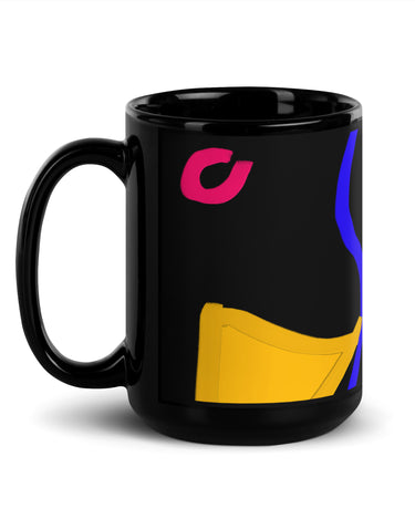 "January Dance" Black Glossy Mug - The Flourish Shop