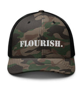 "Flourish." Camouflage Trucker Hat - The Flourish Shop