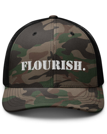 "Flourish." Camouflage Trucker Hat - The Flourish Shop