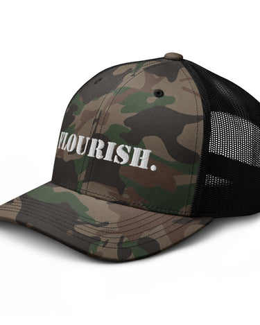 "Flourish." Camouflage Trucker Hat - The Flourish Shop