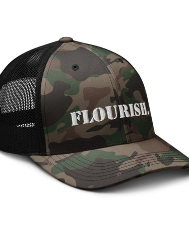 "Flourish." Camouflage Trucker Hat - The Flourish Shop