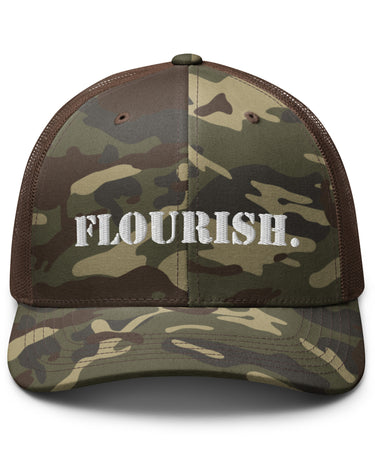 "Flourish." Camouflage Trucker Hat - The Flourish Shop