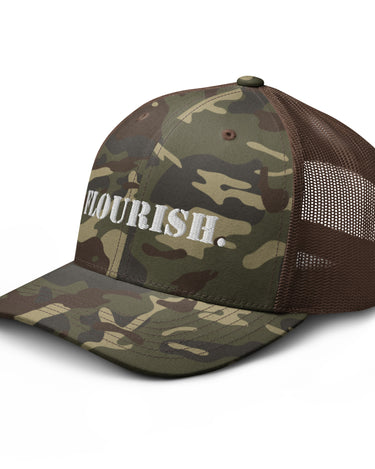 "Flourish." Camouflage Trucker Hat - The Flourish Shop