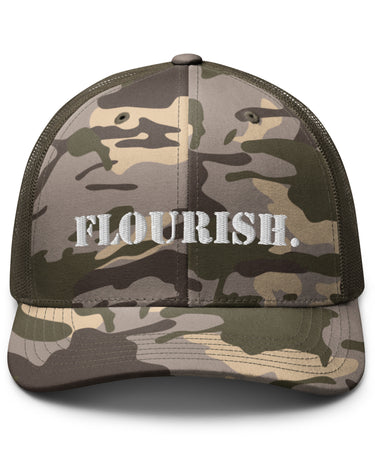 "Flourish." Camouflage Trucker Hat - The Flourish Shop