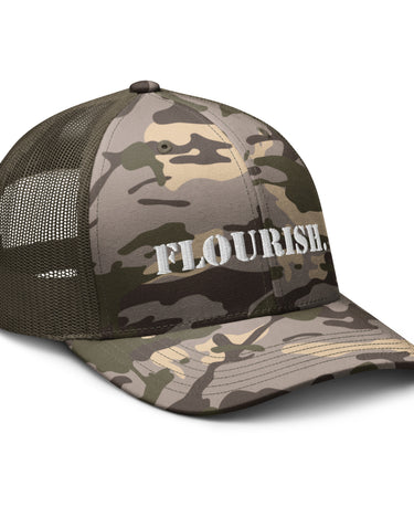 "Flourish." Camouflage Trucker Hat - The Flourish Shop