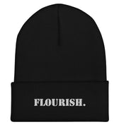 "Flourish." Cuffed Beanie - The Flourish Shop