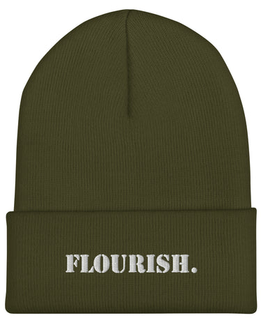 "Flourish." Cuffed Beanie - The Flourish Shop