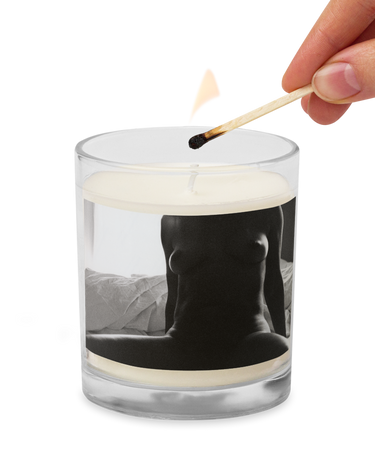 "Silver Female" Glass Jar Soy Wax Candle - The Flourish Shop