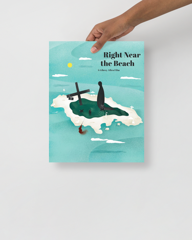 "Right Near The Beach" Enhanced Matte Poster - The Flourish Shop