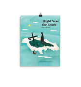 "Right Near The Beach" Enhanced Matte Poster - The Flourish Shop