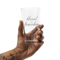 "Blessed + Flourishing" Shaker Pint Glass - The Flourish Shop