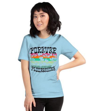 "Forever Flourishing" Beachcomber Unisex T-Shirt - Light - The Flourish Shop