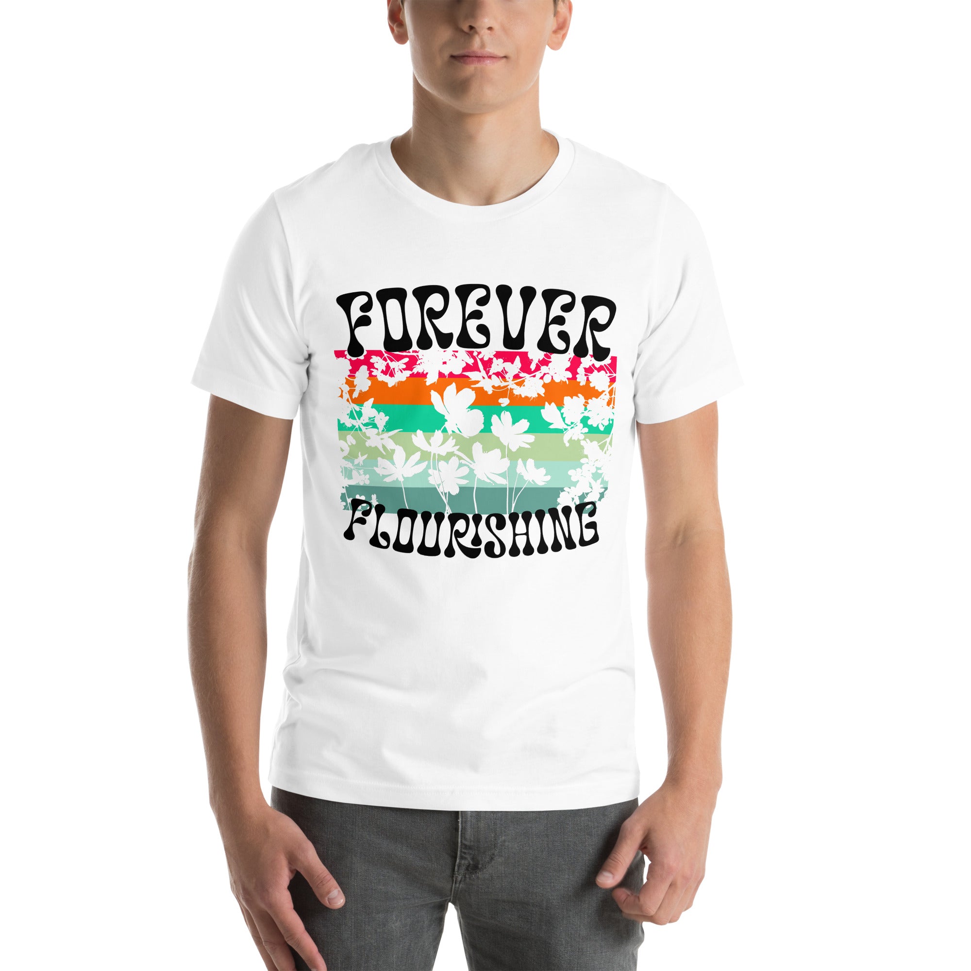 "Forever Flourishing" Beachcomber Unisex T-Shirt - Light - The Flourish Shop